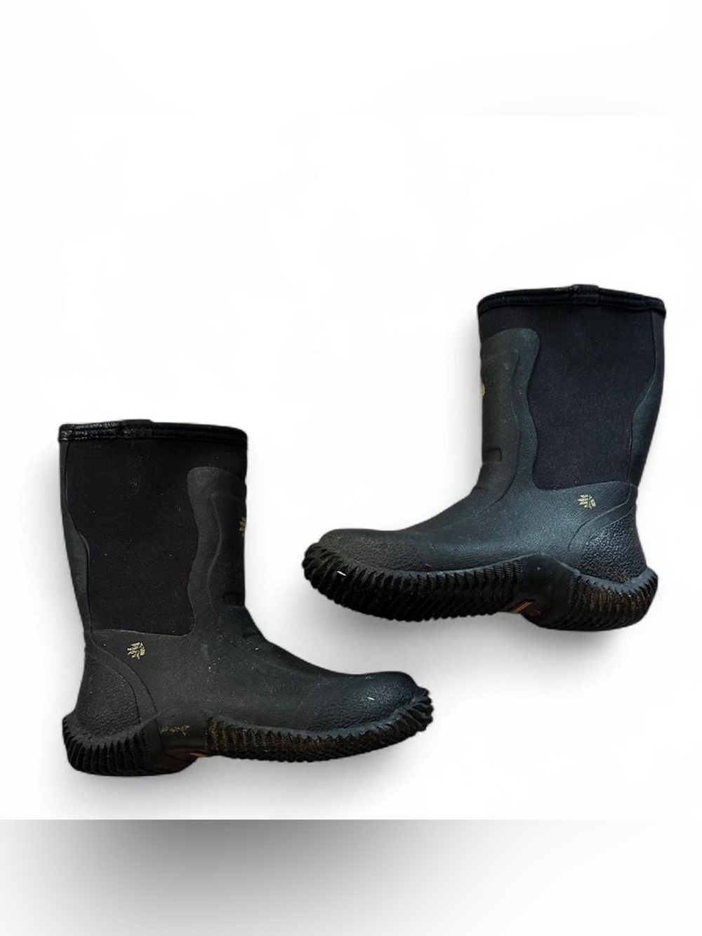 LaCrosse Lil Alpha Unisex Youths BLACK Rubber Neoprene RAIN Boots Size 4